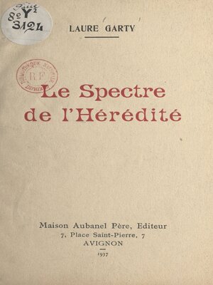 cover image of Le spectre de l'hérédité